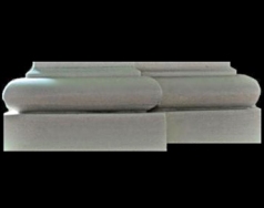 Tuscan Order - Custom Column Base and Plinth (Double).  Designed for use with a half-square column shaft.  Chadsworth Columns: shop.columns.com