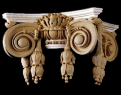 Ionic Order - Interior Wood Round Capital