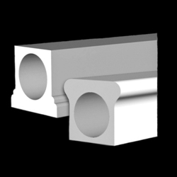 Polyurethane 2 x 3 Top and Bottom Balustrade Railings - Chadsworth Columns - Shop.columns.com