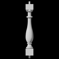 Bellefont Baluster Post - Polyurethane Material