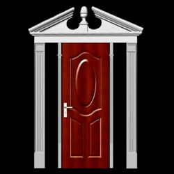 Colonial Single Door with Sidelight Spacing Polyurethane Entryway Model - Decorative Door System Designs - Interior and Exterior Applications - Chadsworth Columns - Shop.columns.com - 1-800-486-2118