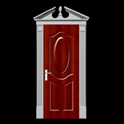 Colonial Single Door Polyurethane Entryway Model - Decorative Door System Designs - Interior and Exterior Applications - Chadsworth Columns - Shop.columns.com - 1-800-486-2118