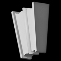Architectural millwork:  The Shelby polyurethane entryway keystone design.  Lightweight and comes primed white.  Shop.columns.com