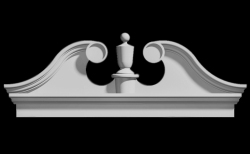 Decorative House Entryway Systems - Georgetown Ramshead Combination - Shop.columns.com - 1-800-486-2118