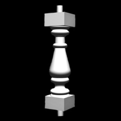 Georgian Baluster Post - Polyurethane Material