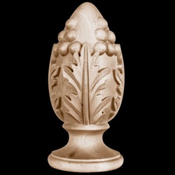 Grape Finial - Decorative Wood Carved Home Products - Shop.columns.com - 1-800-486-2118