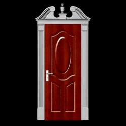 Ramshead Single Door Polyurethane Entryway Model - Decorative Door System Designs - Interior and Exterior Applications - Chadsworth Columns - Shop.columns.com - 1-800-486-2118