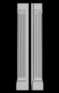 Two Renaissance Decorative Pilaster Home Entryway Designs - Polyurethane Exterior Home Products - Shop.columns.com - 1-800-486-2118