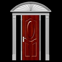 Sunrise Single Door with Sidelight Spacing Polyurethane Entryway Model - Decorative Door System Designs - Interior and Exterior Applications - Chadsworth Columns - Shop.columns.com - 1-800-486-2118