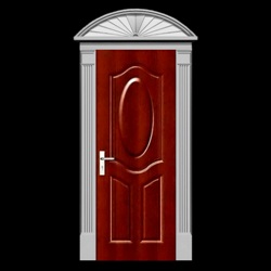 Sunrise Single Door Polyurethane Entryway Model - Decorative Door System Designs - Interior and Exterior Applications - Chadsworth Columns - Shop.columns.com - 1-800-486-2118