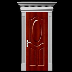 Swelled Crosshead - Dentil Molded In Polyurethane Single Door Decorative Entryway Design - Architectural Interior and Exterior Entryway Door Systems - Chadsworth Columns - Shop.columns.com - Sales@columns.com - 1-800-486-2118