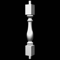 Decorative Polyurethane Baluster Design - For Porch Balustrades