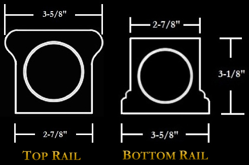 Polyurethane Top and Bottom Rails for our Architectural, Exterior Porch, Deck, Balcony and Stair Balustrade Systems - Chadsworth Columns - Shop.columns.com - Sales@columns.com - 1-800-486-2118