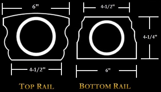 4 x 6 Polyurethane Top and Bottom Rails for our Architectural, Exterior Porch, Deck, Balcony and Stair Balustrade Systems - Chadsworth Columns - Shop.columns.com - Sales@columns.com - 1-800-486-2118