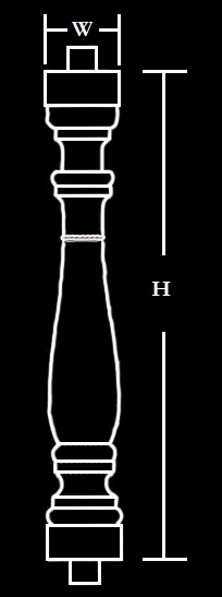 Underwood Polyurethane Baluster Design - Exterior High-Quality Polyurethane Balusters for Porch, Deck, Balcony and Stairway Balustrade Systems - Chadsworth Columns - Shop.columns.com - 1-800-486-2118
