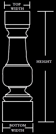 Vanguard Polyurethane Baluster Design - Exterior High-Quality Polyurethane Balusters for Porch, Deck, Balcony and Stairway Balustrade Systems - Chadsworth Columns - Shop.columns.com - 1-800-486-2118