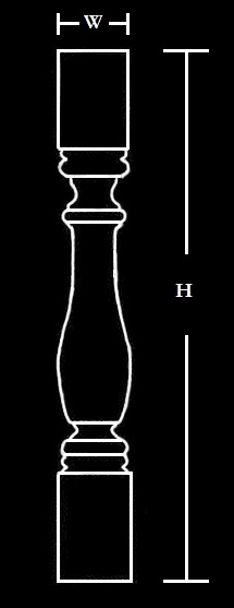 Yarborough Polyurethane Baluster Design - Exterior High-Quality Polyurethane Balusters for Porch, Deck, Balcony and Stairway Balustrade Systems - Chadsworth Columns - Shop.columns.com - 1-800-486-2118